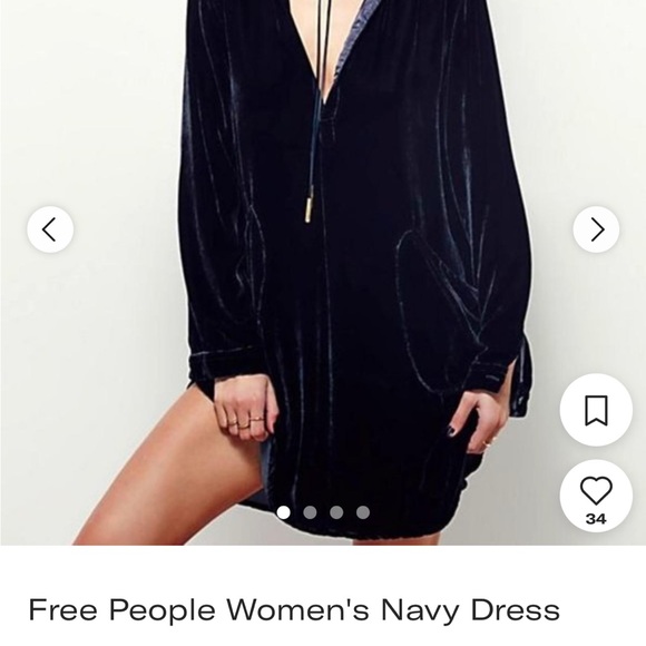 Free People x CP Shades Blue Bridget Mini Dress or Tunic S - Picture 3 of 16